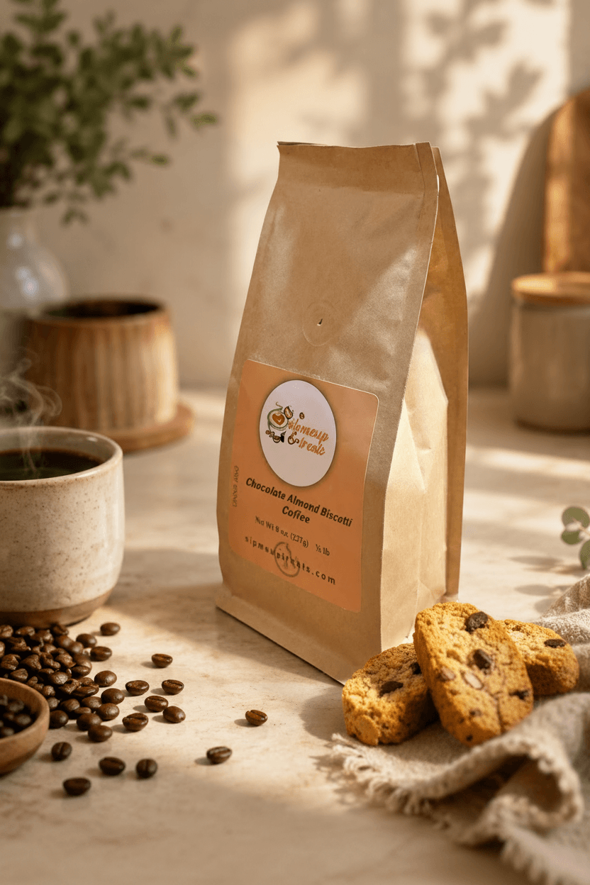 Chocolate Almond Biscotti Coffee