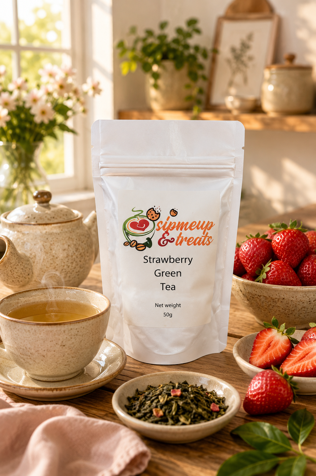 Strawberry Green Tea