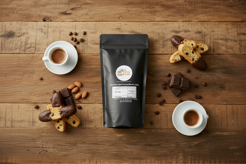 Chocolate Almond Biscotti Flavored Coffee – Rich, Nutty & Indulgent | Fresh Roasted Specialty Coffee