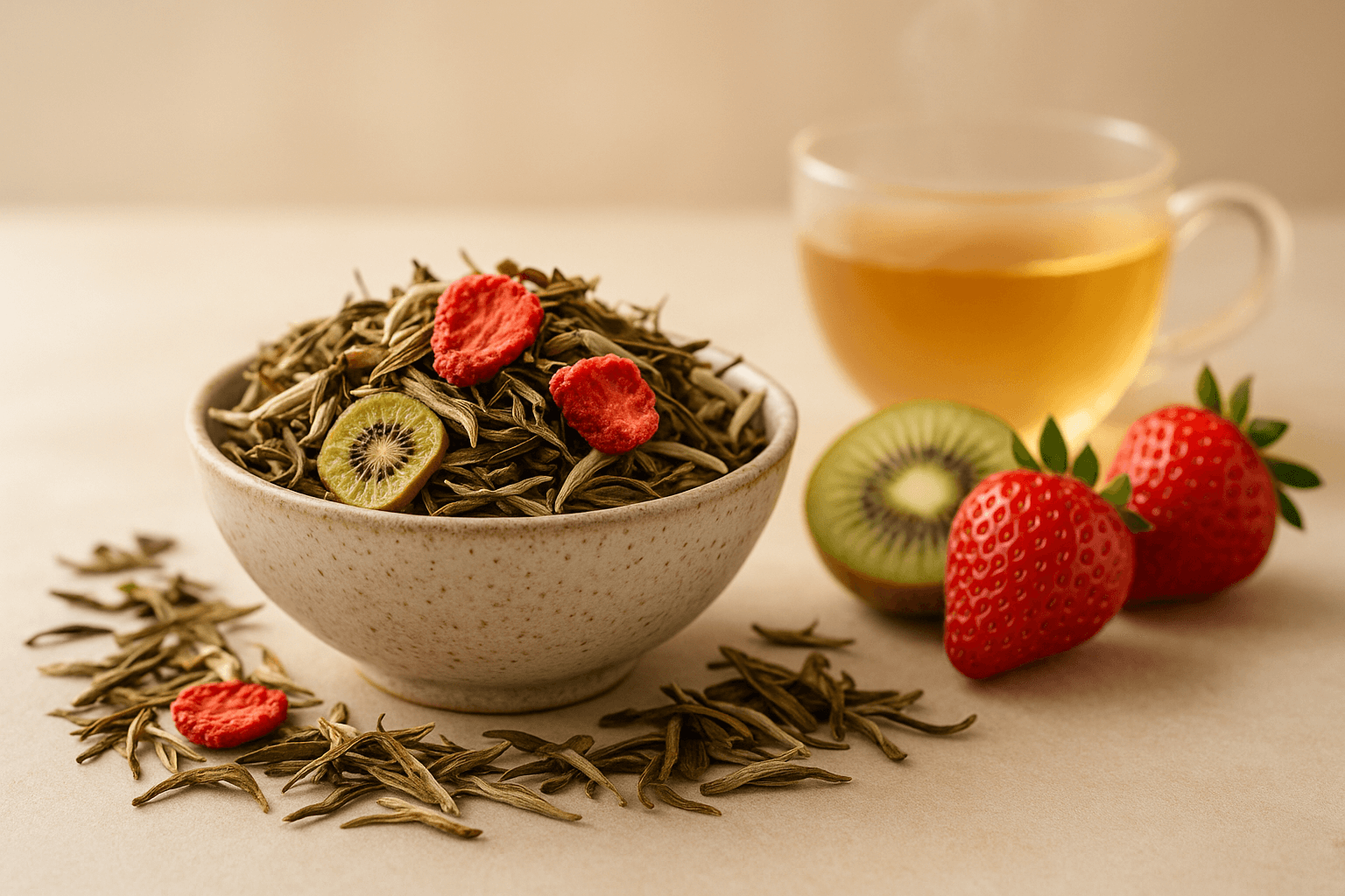 KIWI & STRAWBERRY (PAI MU TAN) WHITE TEA