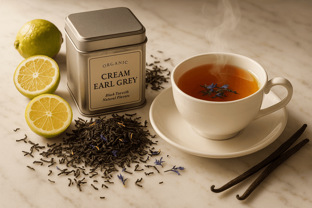 Organic Cream Earl Grey Flavored Black Tea