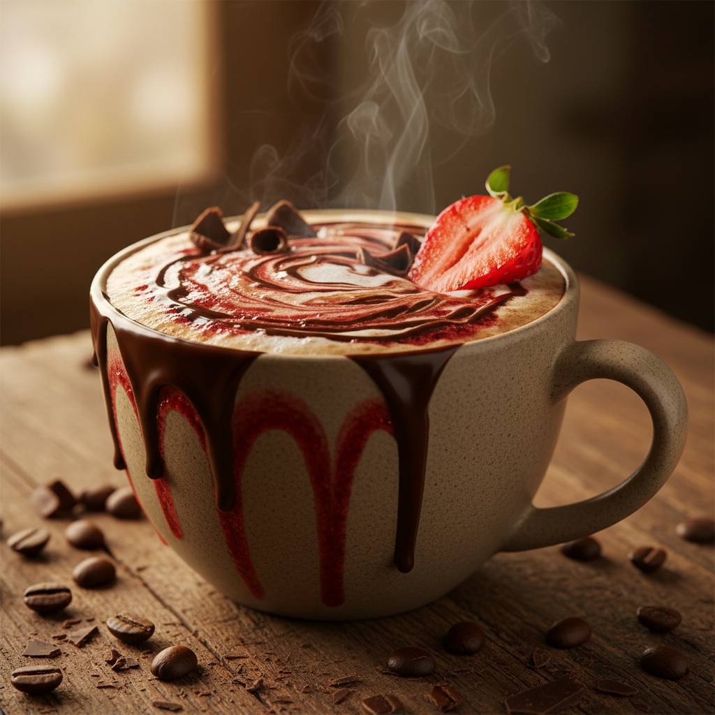 Sweet Chocolate Strawberry Love Coffee